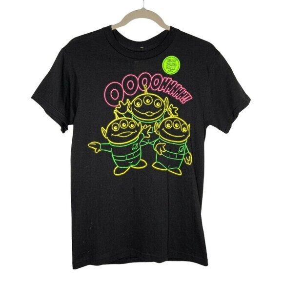 Toy Story T-Shirt Glow In Dark Black Small Unisex NWT - Picture 1 of 7